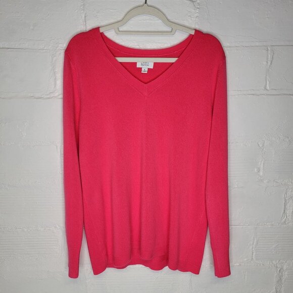croft & barrow Sweaters - Croft & Barrow Women's XL Pullover Sweater V Neck Pink